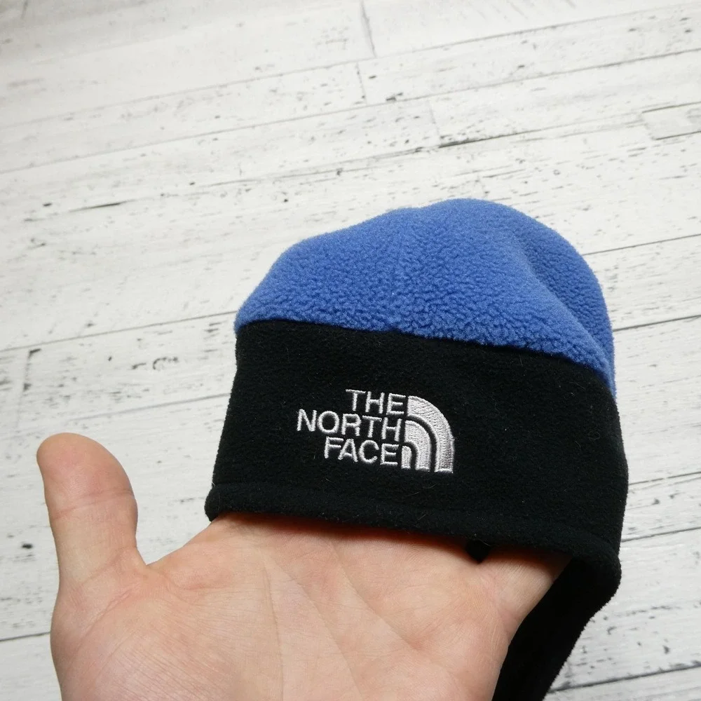The North Face Hat Trapper Fitted Mens M Blue Black Gore Windstopper Fleece